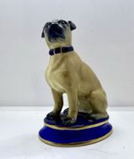 RARE TRUMP ? Halcyon Days William Hogarth’s Vintage Pug Dog Figurine Fine China