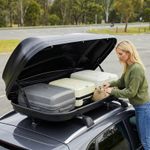 850L Car Roof Top Box Gloss Black Super Large Carrier Dual Side Opening W/ Keys