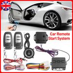 Universal Car Keyless Entry Engine Start Alarm System Push Button Remote Kit UK
