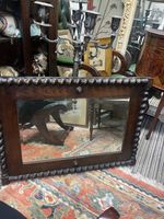 Beautiful Antique Barley Twist Mahogany Wall Hanging Mirror Circa 1900