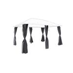 Gazebo Side Curtain Sidewalls Replacement Panel Steel Grey Durable (W)3980mm