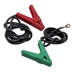 Electric Fence Live Earth Connection Leads  Heavy Duty  120cm w/ Crocodile Clip