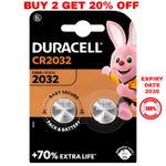 2 x 2032 DURACELL CR 2032 3V Lithium Coin Cell Battery Batteries