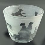 RHODESIAN RIDGEBACK GIFT -  Rustic Glass Tealight Holder