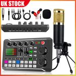 Podcast Equipment Bundle, BM-800 Mic Kit With F998 Live Sound Card Podcast UK
