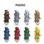 8 Chrome Custom Lego cartoon Hero Mini Figure Toy Alien Halloween Monster Horror