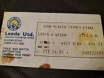 MATCH TICKET 1983 JOHN PLAYER TROPHY FINAL LEEDS V WIGAN @ ELLAND ROAD
