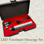 Veterinary Otoscope Set LED Ear Exam Tool Dogs Cats Pet Diagnostic Kit UK
