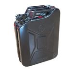 Black Steel Jerry Can For Diesel Petrol Fuel Storage 20L With Pouring Spout