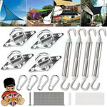 Sun Shade Sail Anchors Stainless Fixing Fitting Kit Garden Sunscreen Awning Hook