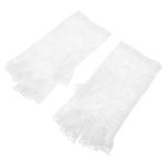 Bridal Lace Fingerless Gloves Half Finger Mittens White for Women Wedding Party