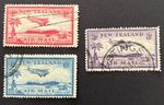 New Zealand 1935 Pre-Decimal  "Airmail" complete set of 3 Used Stamps