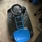 Kids Battery Electric Ride-On Go Kart Black & Blue, Ages 3-7