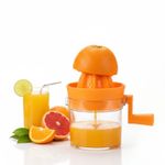 Manual Hand Crank Juicer, Portable Citrus Juicer for Oranges, Lemons
