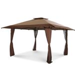13x13ft Pop Up Canopy Tent Gazebo Awning Sunshade Waterproof with Wheeled Bag