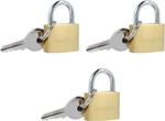 3 X 20mm Mini Small Padlock Home Door Travel Suitcase Luggage Bag Lock Padlocks