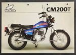 HONDA CM200T Motorcycle Sales Specification Leaflet c1981