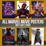 All Marvel Movie Series Posters Classic Wall Art Retro Picture Print Room Decor
