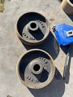 Vintage Flexello 5" Cast Iron Wheels Heavy Duty Industrial Swivel Caster Parts