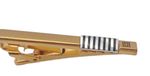 Givenchy Tie Bar Mens Brushed Steel Gold Silver Tone Stripe Vintage  Gift Boxed