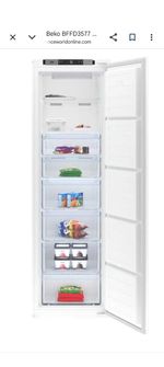 Beko BFFD3577 Integrated Upright Freezer 220L Frost Free LED Display RRP £668!!