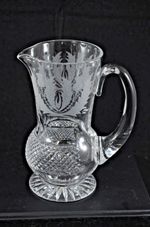 EDINBURGH CRYSTAL THISTLE WHISKY WATER JUG 6 INCHES TALL
