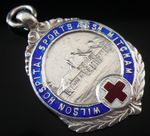 Sterling Silver Pocket Watch Fob Medal, Wilson Hospital Sports Cricket 1928