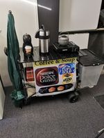 Pull along retail Hot Drinks wagon & Off Grid Solar Power System inc. 12vBattery