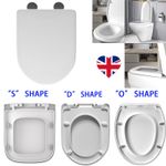 NEW Soft Close Quick Release Toilet Seat White Heavy Duty S/D/O Shape Seat Lid