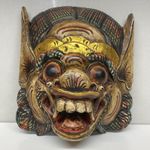 Wooden Barong Carving Wall Mask Wall Plaque Home Decor.....