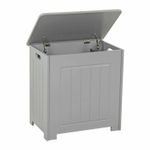 NEW GREY BATHROOM LAUNDRY STORAGE CHEST ORGANISER CABINET WOODEN LAUNDRY BASKET 