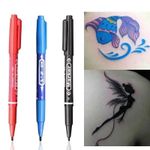 3PCS DOUBLE ENDS TEMPORARY INK SKIN MARKER PEN TATTOO SUPPLIES BODY ART uk