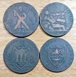 Halfpenny tokens 1790 / 1791 Edinburgh / Glasgow Arms Choose Your Token