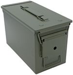 Ammo Tin Genuine NATO Issue 50 CAL Steel Box Container M2A1 Heavy Duty Green