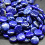Lapis Lazuli Disc Coin Beads - 12mm - 15" strand, for Jewellery Making