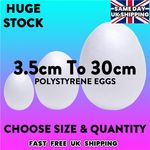 30mm to 300mm Polystyrene EGGS Kids Easter Craft Ideas Modelling Props