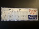 70 Girls 70 Ticket Yvonne Arnaud Theatre Guildford 25th May 1992 Dora Bryan