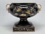 Superb Art Nouveau Urn Planter Jardinière Hand Painted Dragonfly Motif C.1910 GC