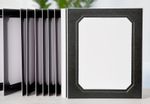 Portrait Folder / Accordion - 50 Photos 15x20 - Black with Silver Edge - LS158S