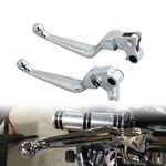 Chrome Brake Clutch Levers For Harley Dyna 96-17 Softail FLS 96-14 Touring 96-07