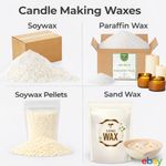 Natural Clean-Burning Wax Soy, Pellets, Paraffin, Sand | Candle Making 1KG-25KG