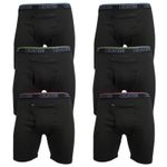 6 Pack Mens Boxer Shorts Underwear Set Antichafing Boxer Brief Longer Legs