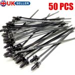 50X FOR FORD NYLON PUSH CLIPS CABLE TIE ZIP STRAPS CAR PIPE WIRE FASTENER BUNDLE