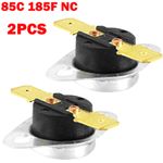 2Pcs KSD301 250V 10A 85C 185F NC Temperature Control Switch Thermostat Metal NEW