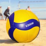 Mikasa V200W Official FIVB Volleyball Size 5 InOutdoor Games Leather Sport Ball