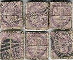GB QV PENNY LILACS AA01 KILOWARE OFF PAPER...100 stamps