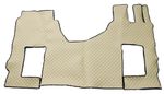 Beige Eco Leather Floor Mats for Actros MP4/MP5 Giga Space trucks RightHandDrive