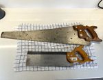 Atkins Silver Steel 2x Hand Saws 10in Steel Blades Wood Handles