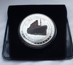 2012 TUVALU TITANIC 100 YEARS SILVER PLATED COLOUR / QUEEN ELIZABETH II COIN