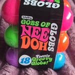 Schylling NeeDoh Groovy Globs Teenie 18 Pack Tactile Squeeze Toy 3+ Multi